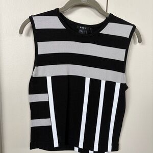 DKNY Striped Knit Top